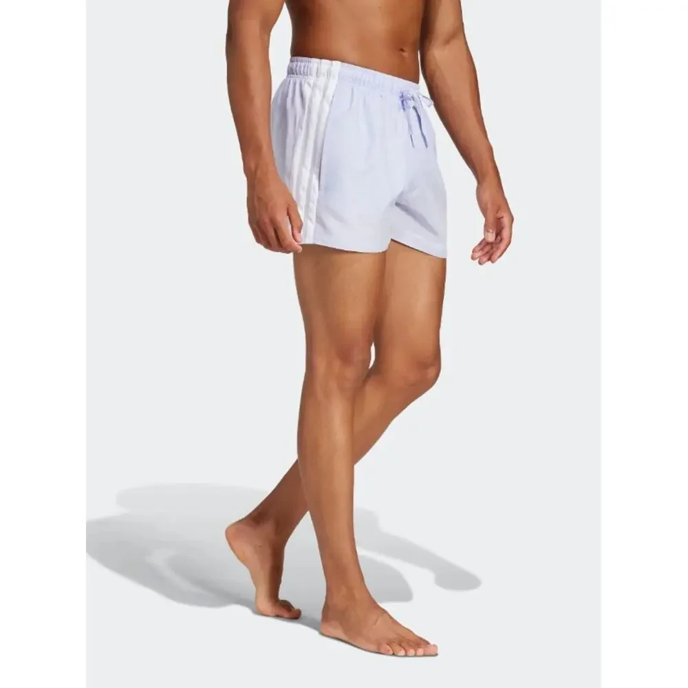 NWT Adidas Purple 3-Stripes 3-Inch Swim Shorts trunks sz XXL